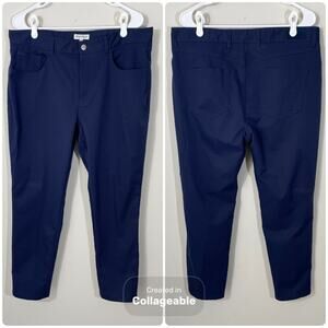 Peter Millar EB66 Performance Pants Men 36 X 28 Blue Crown Sport Chino Golf